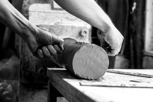 Photo clay being prepped for throwing, photo taken by Elements of Light Photography